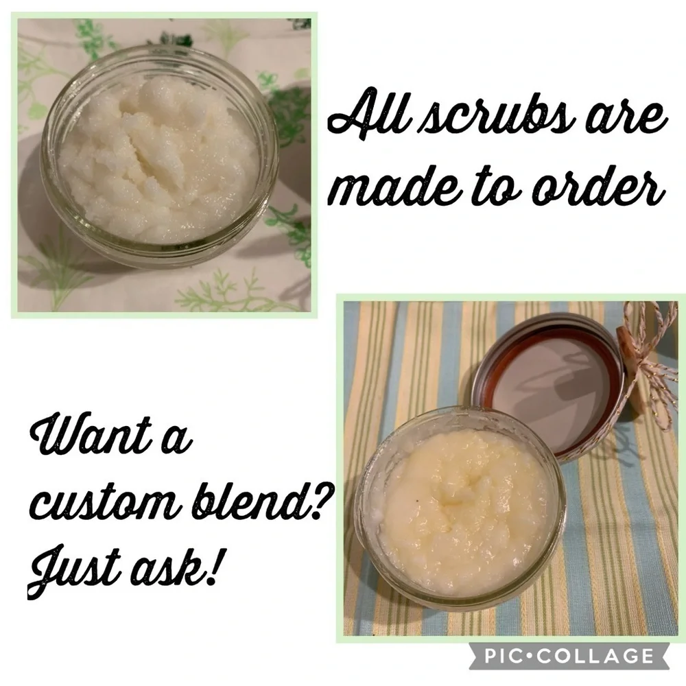 Sugar scrub trio, all natural & hand crafted made to order. Three 4 oz. scrubs. - Picture 8 of 15